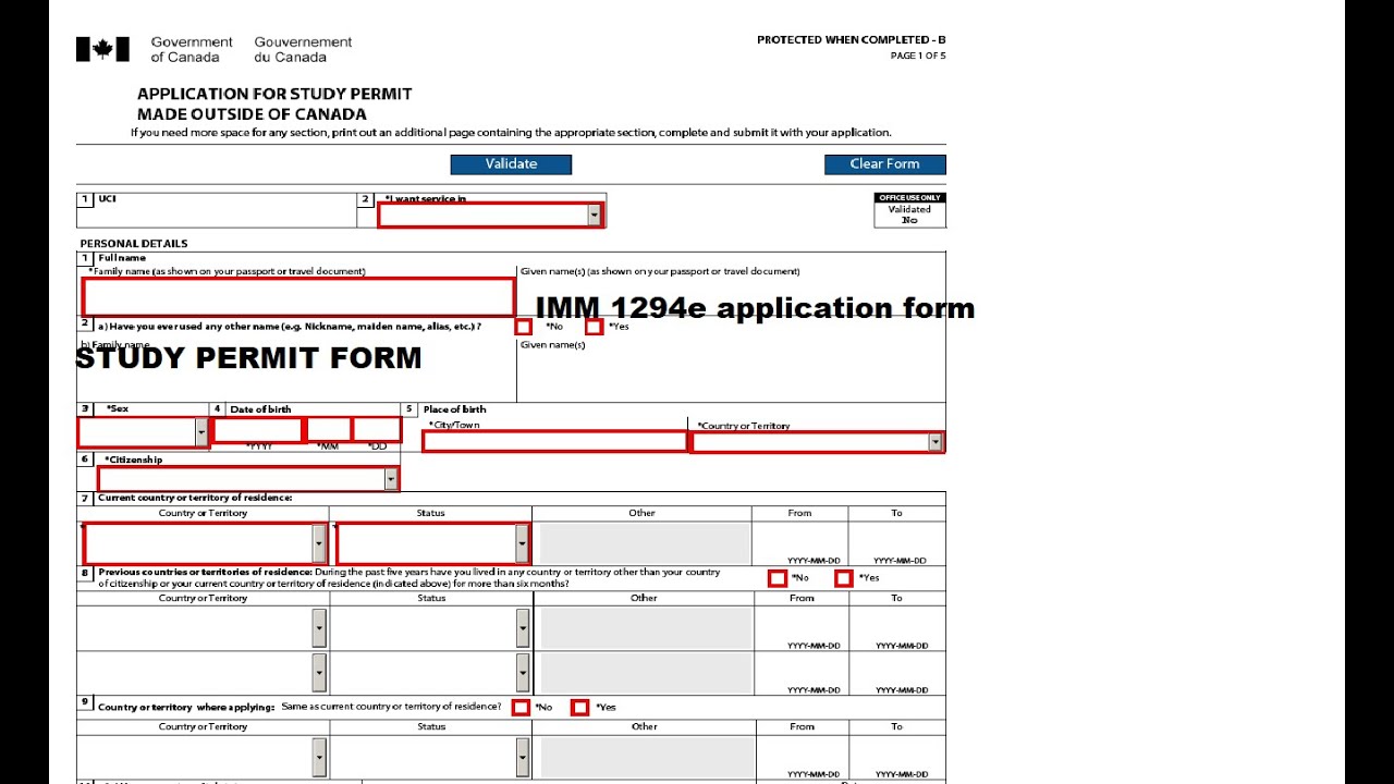 Imm1294e Form 2023 Pdf Download - Printable Forms Free Online