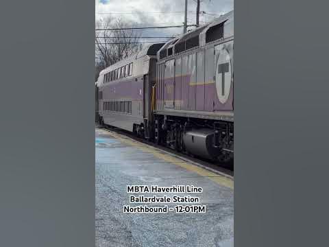 MBTA Haverhill Line northbound arrival at Ballardvale station in ...