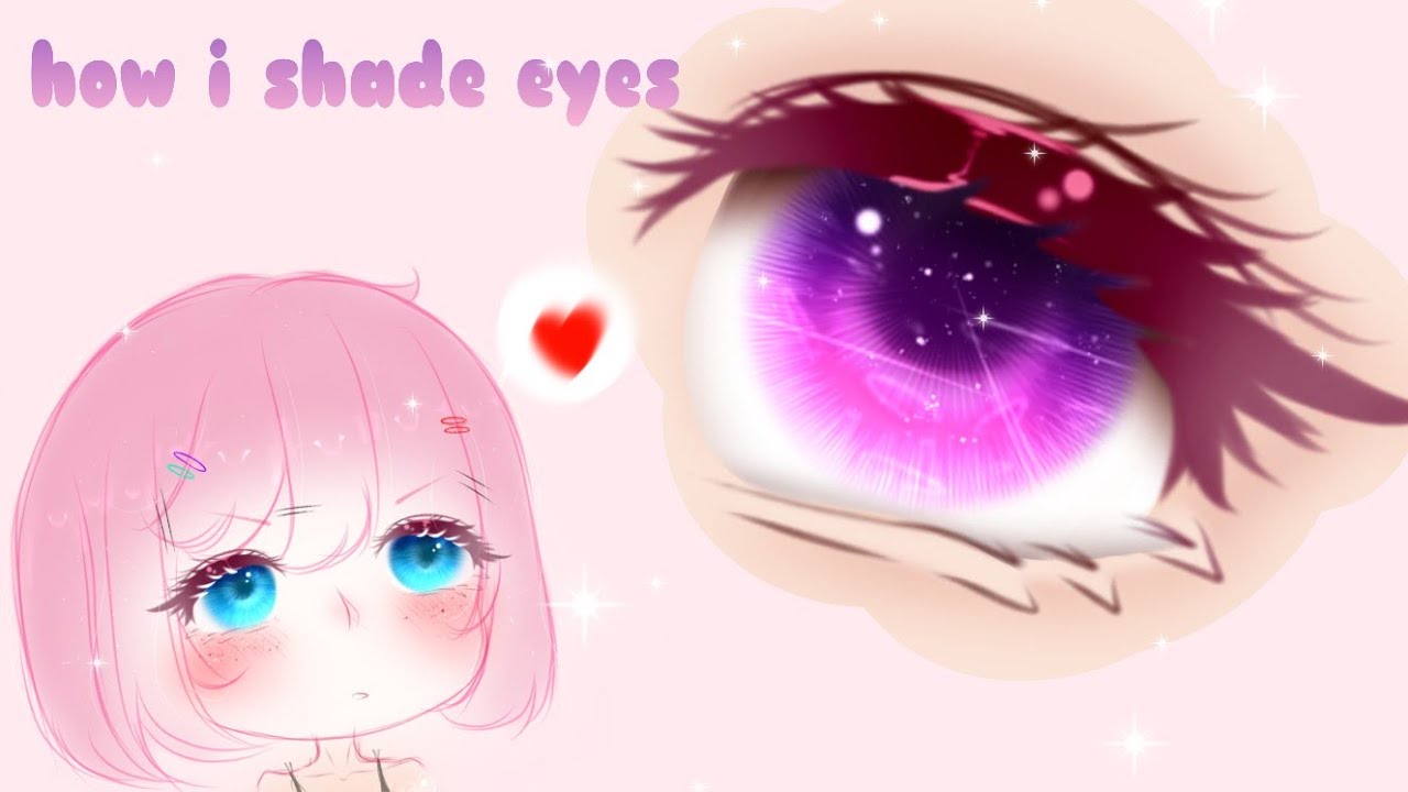 how i shade eyes // how to shade eyes in ibispaint gachalife // gacha ...