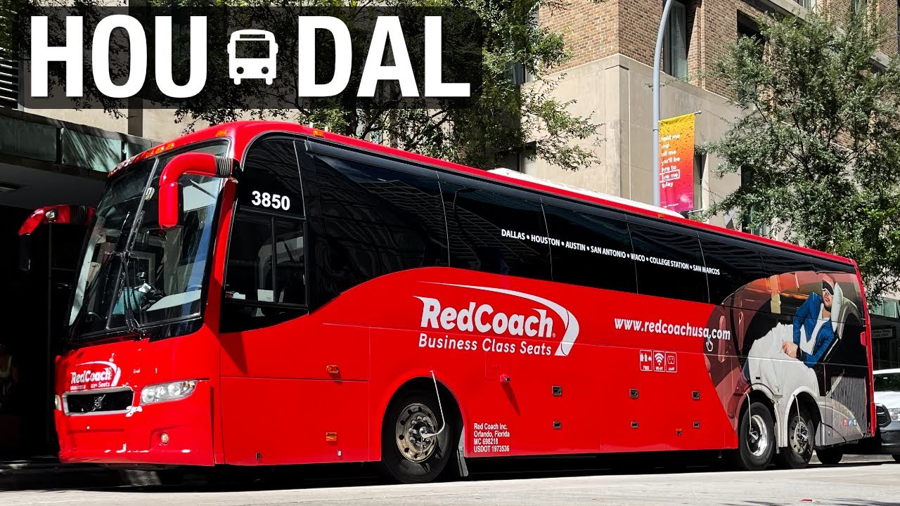 RedCoach, Houston to Dallas Texas, Bus Business Class Trip Report - YouTube