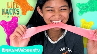 Fluffy Gummy Bear Slime & More Leftover Candy Hacks | LIFE HACKS FOR KIDS