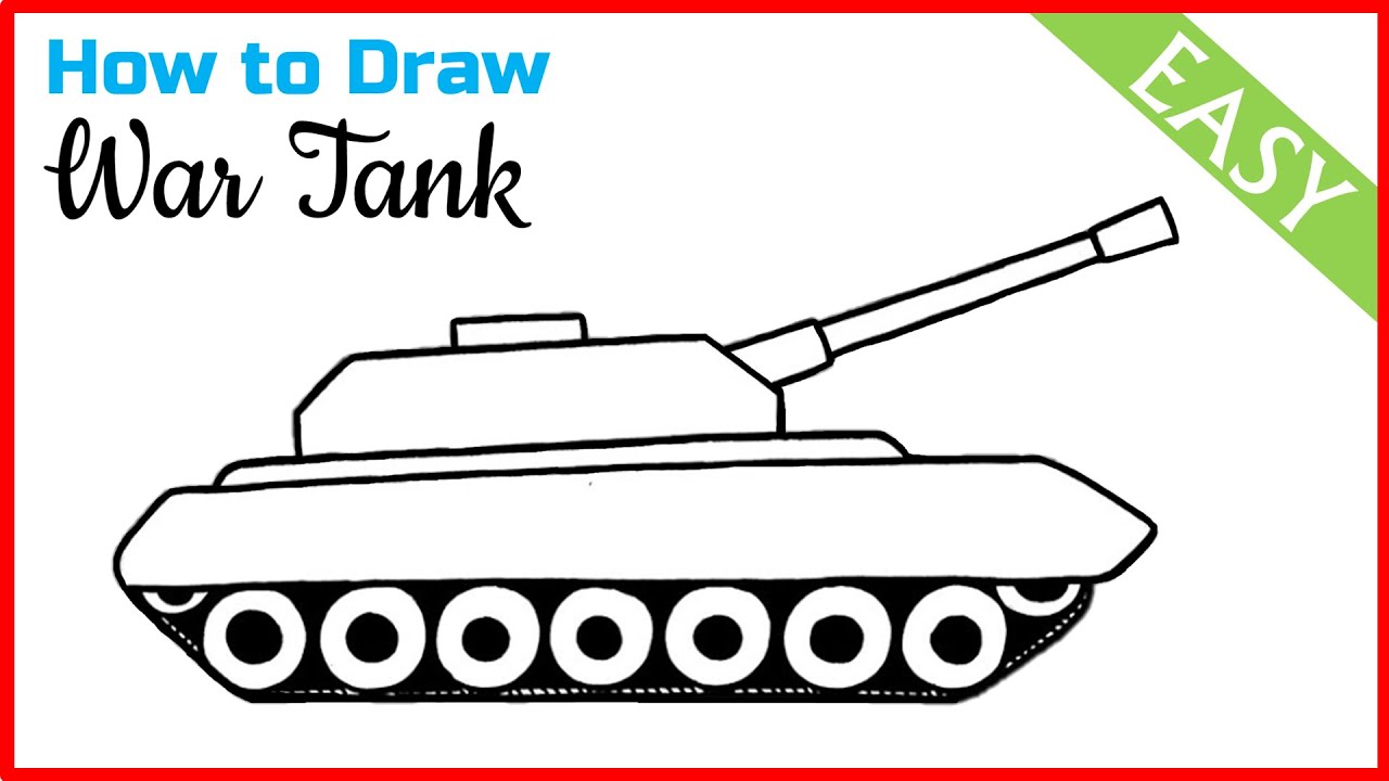 How To Draw A Army Tank Step By Step Then add a few lines to the bottom ...