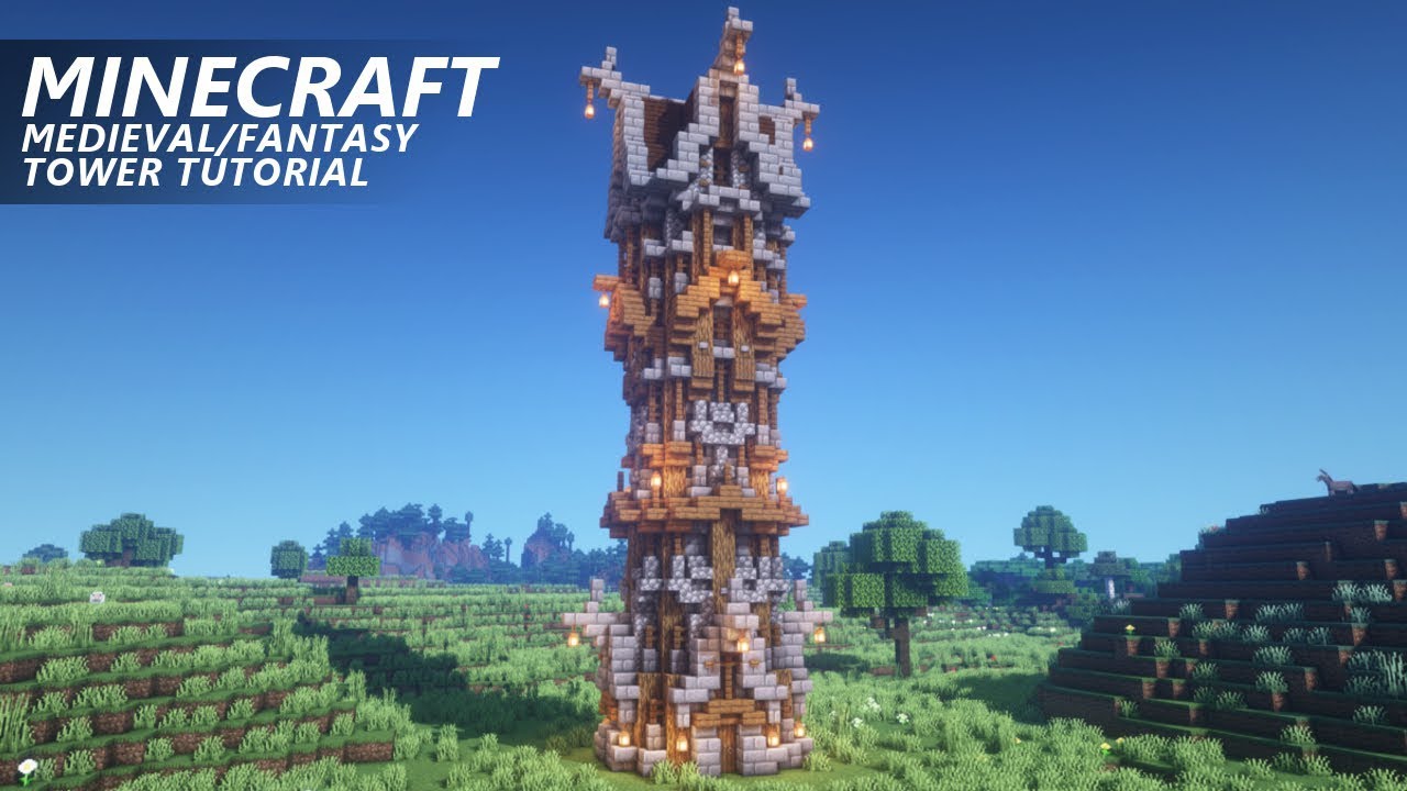 Minecraft: How to Build a Medieval Tower - YouTube