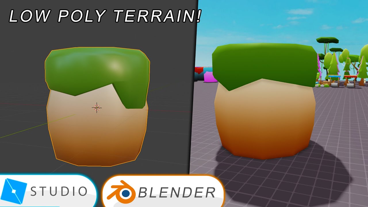 How To Make Low Poly Roblox Terrain! | (Blender & Roblox Studio)