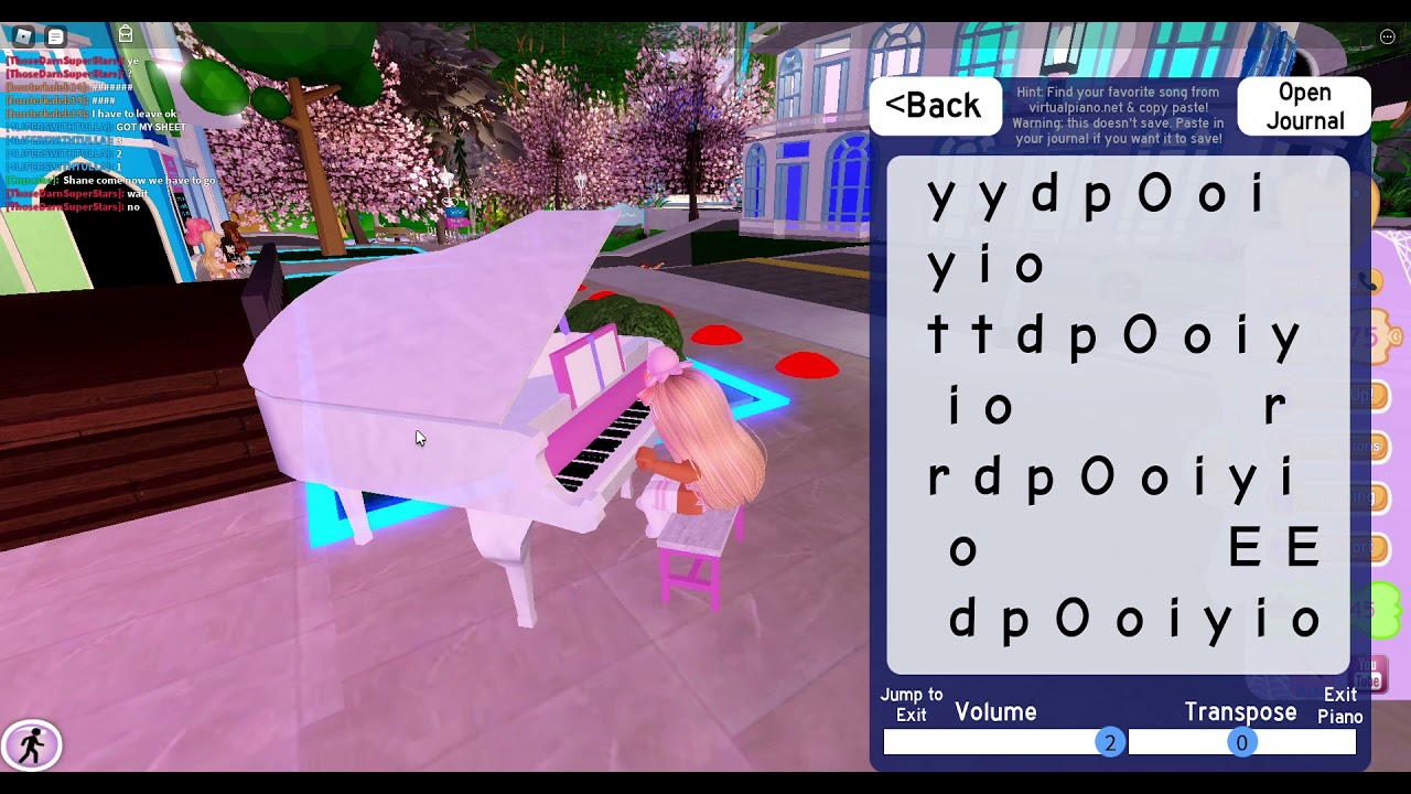 Sans sheet music on roblox royal high - YouTube