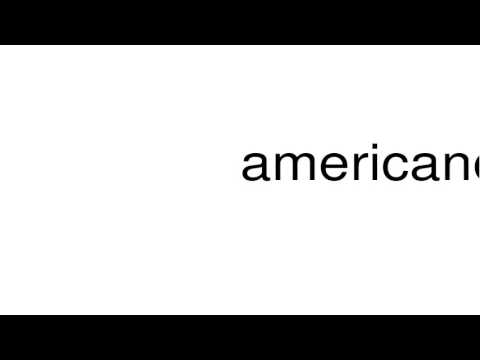 How to pronounce americano - YouTube