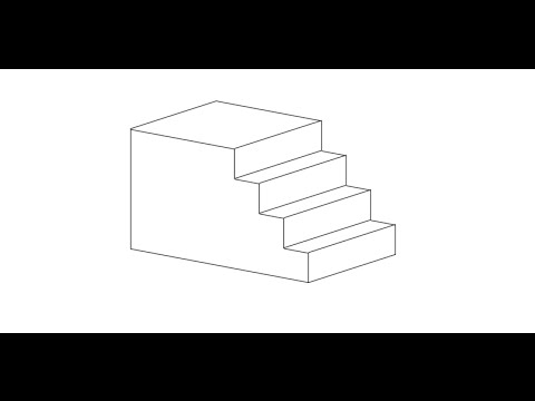 Draft an Isometric Projection View of Stairs - YouTube