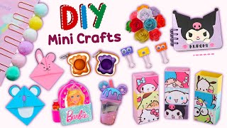 9 DIY Easy Mini Crafts - Mini Backpack - Kuromi Notebook - BT21 Bookmark and more Cute Crafts...