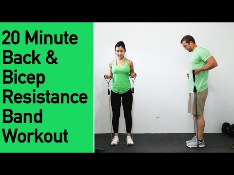 Back And Biceps Resistance Band Workout 20 Minutes Of Back Sculpting And Bicep Building