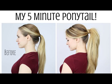 My 5 Minute Ponytail Routine - KayleyMelissa