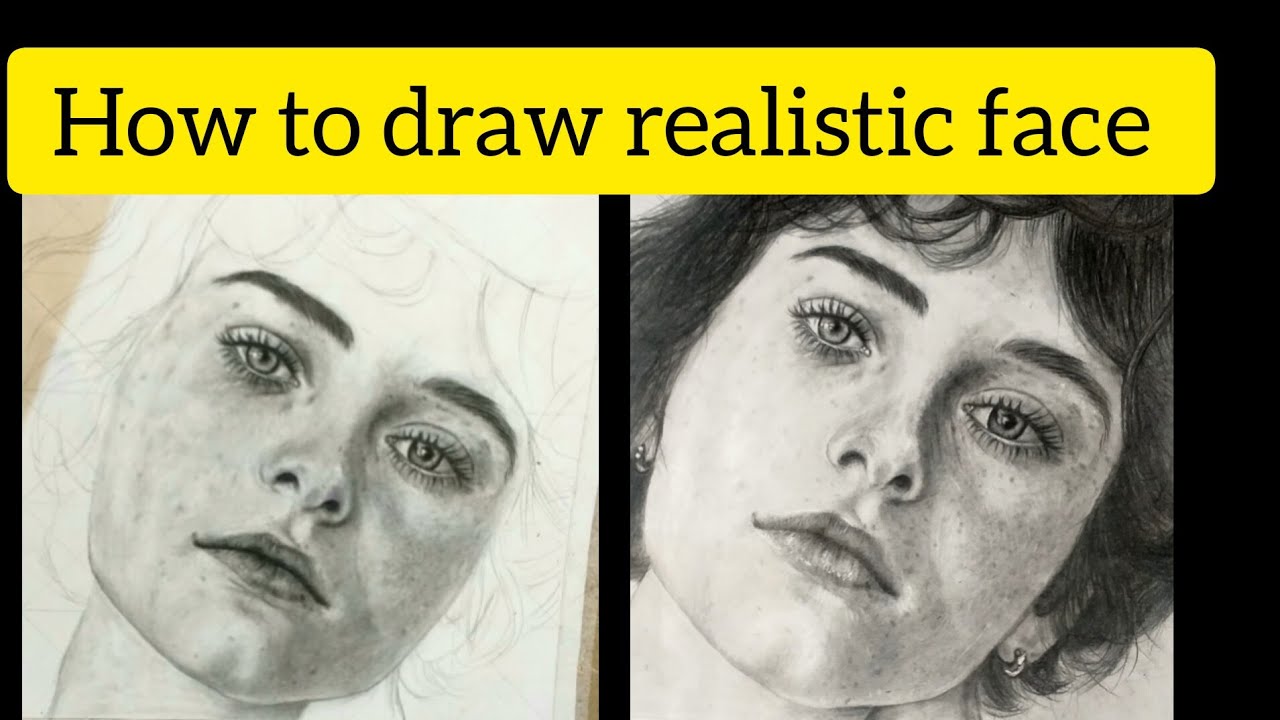 How to draw realistic face with pencil | how to draw realistic sketches ...