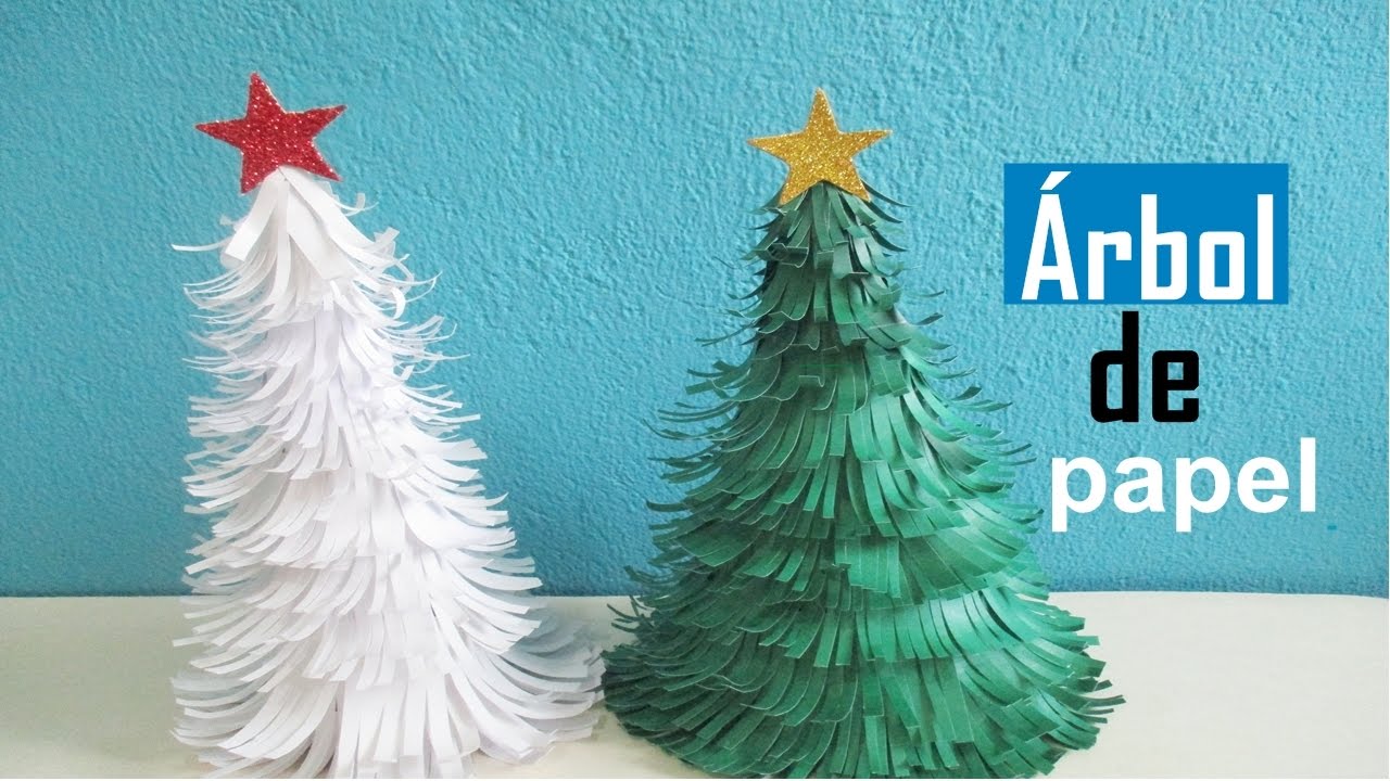 Como hacer un árbol de navidad de papel. Muy fácil - YouTube