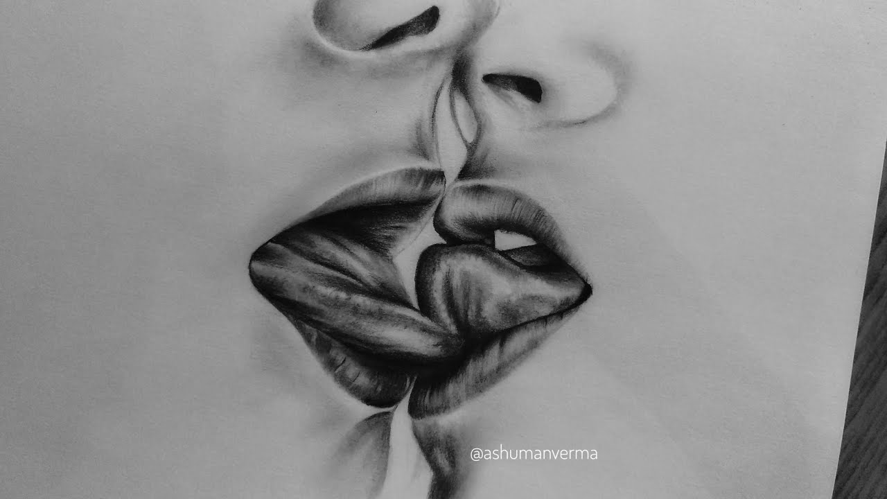 Easy Drawings Of Couples Kissing