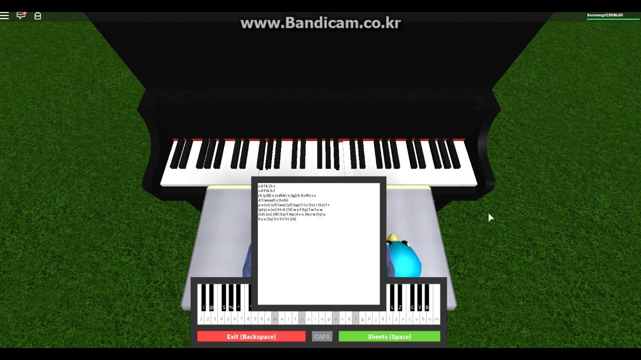 Piano Sheet For Roblox