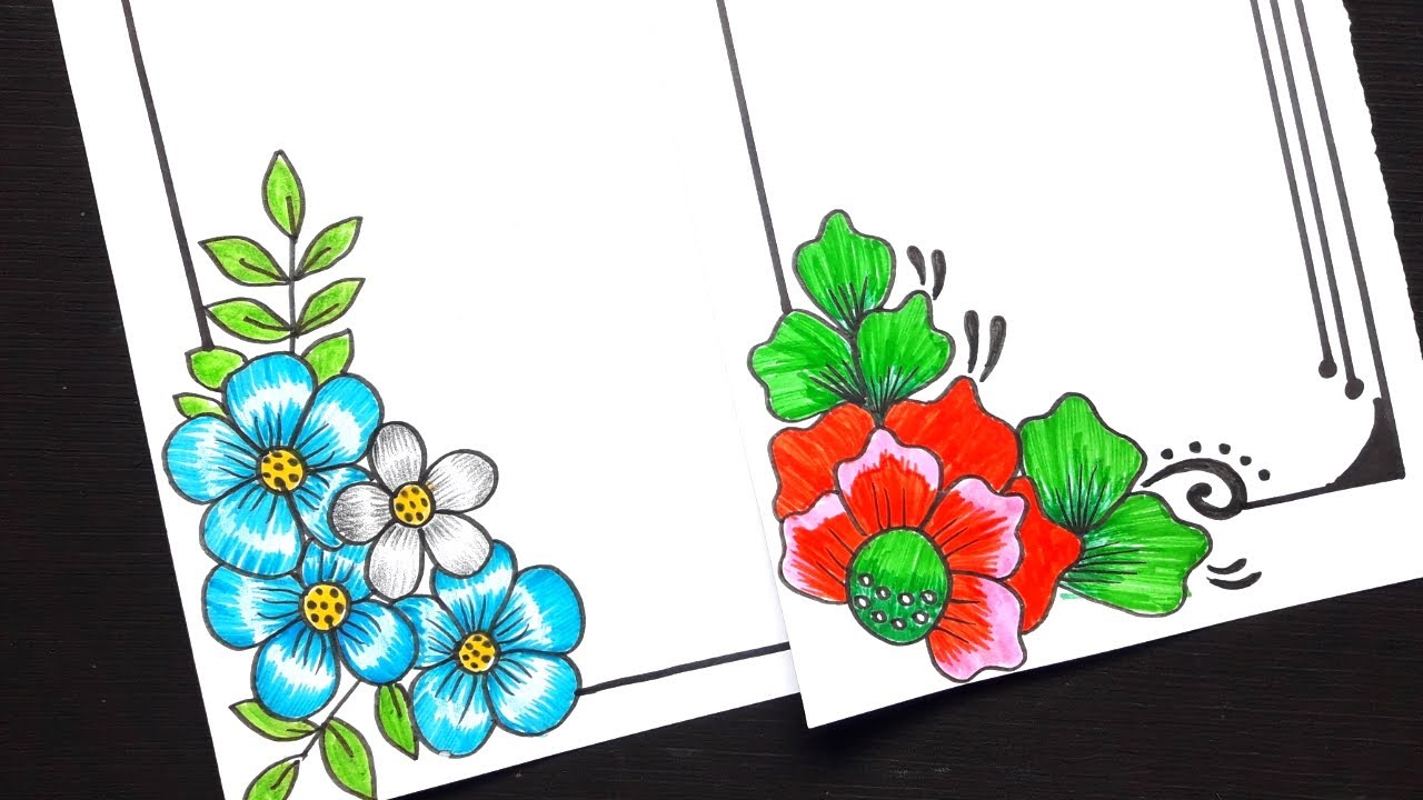 simple flower designs to draw//flower drawing designs step by step ...