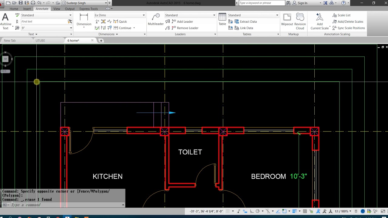 18 Floor Plan Dimension | AutoCAD Nepali Tutorial - YouTube