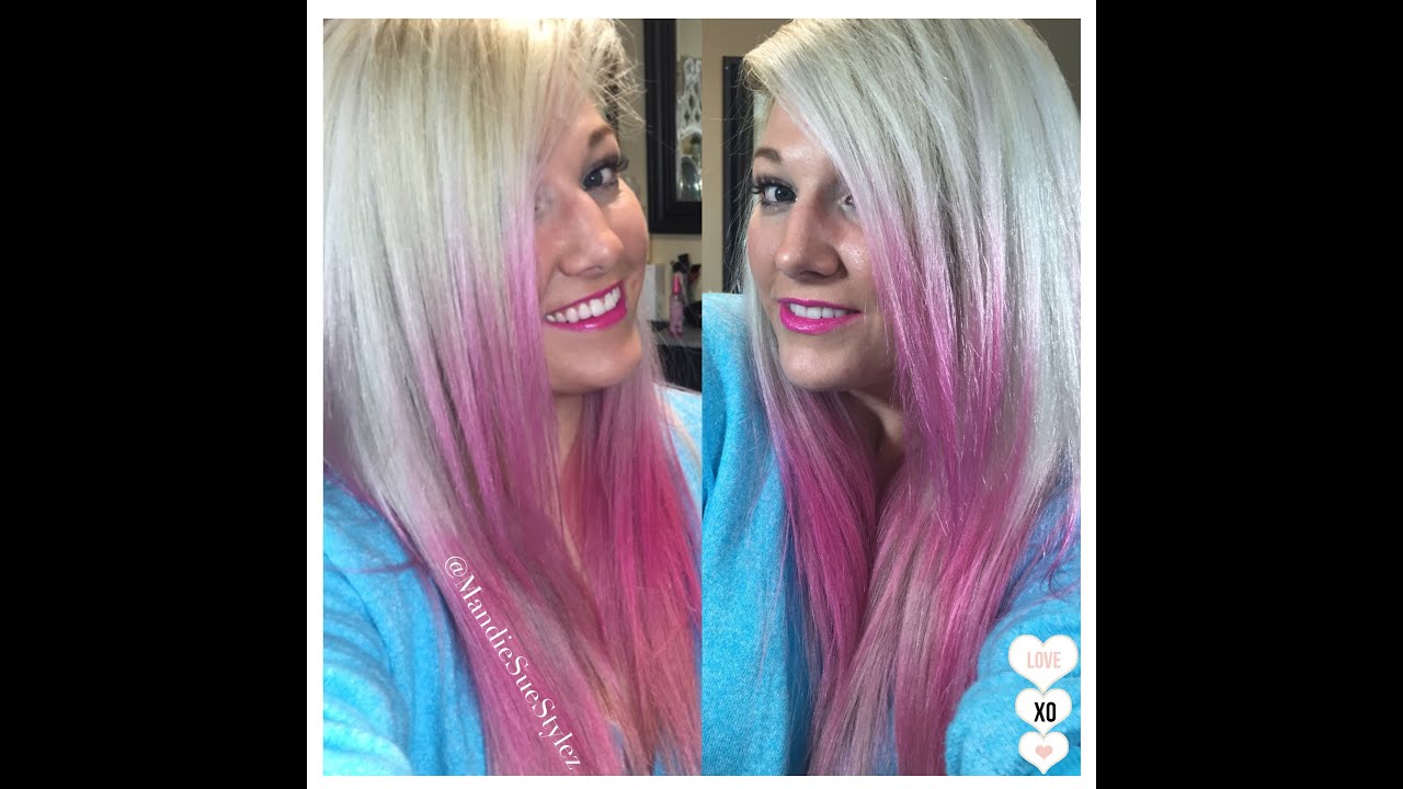 Pink Temporary Hair Color Valentines Day Hair Blonde Hair