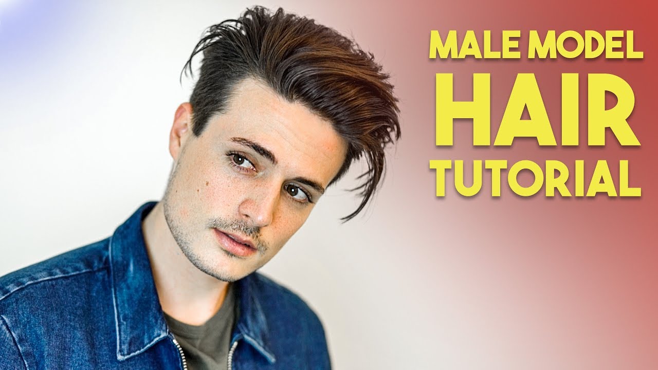 Mens Modern Messy Slick Back Hair Tutorial | Male Model Hairstyle ...