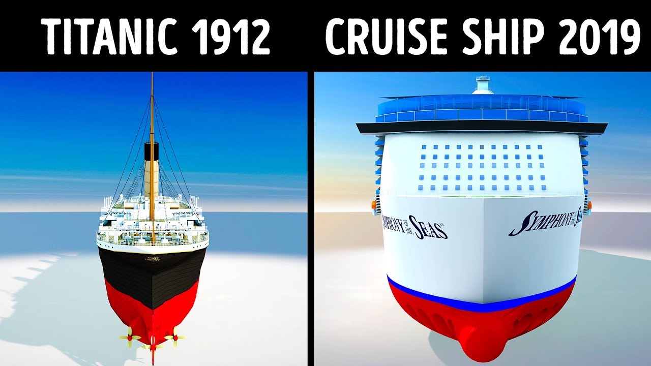 Titanic VS Modern Cruise Ships - YouTube