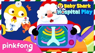 santas ribs are broken crack crack baby sharks christmas hospital play pinkfong official