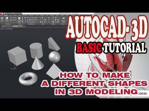 AUTOCAD 3D - HOW TO MAKE DIFFERENT SHAPES - YouTube