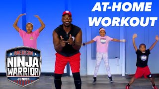 5 Min FAMILY NINJA WORKOUT with Akbar & Kids! | American Ninja Warrior Junior | Universal Kids