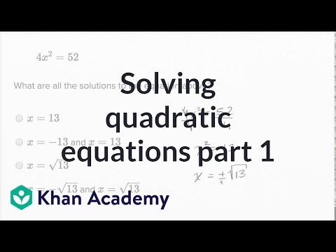 Solving Quadratic Equations — Basic Example | Math | New SAT | Khan Academy