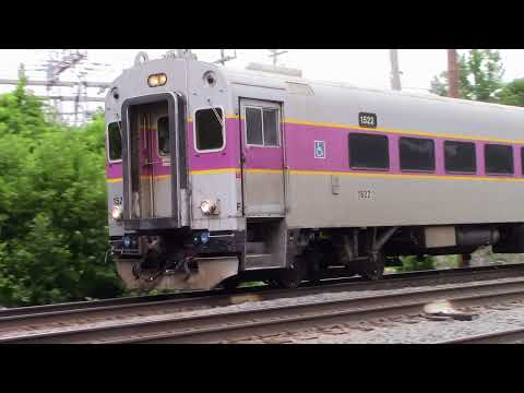 HD MBTA Commuter Rail and Downeaster Trains on the Haverhill Line June ...