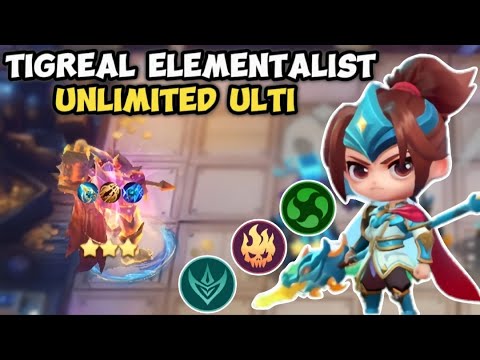 TIGREAL ELEMENTALIST UNLIMITED ULTI HERO MUSUH DIBUAT AFK - YouTube