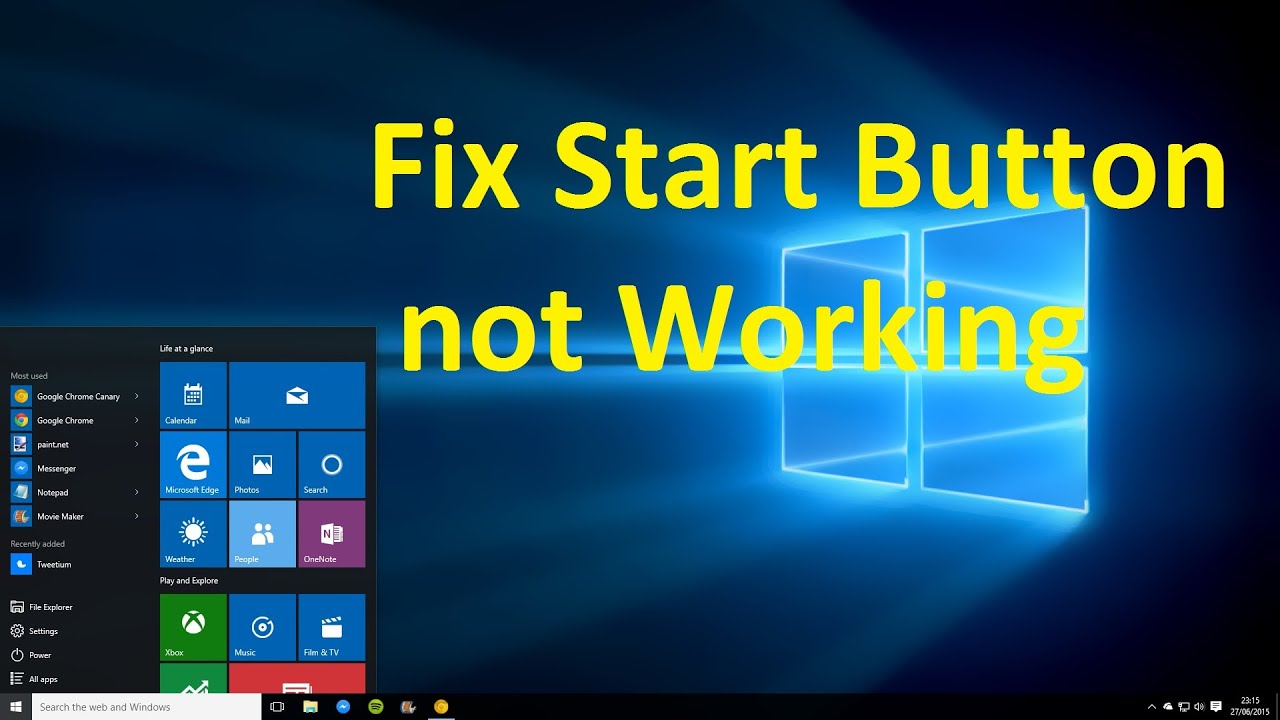 Fix Start Menu And Taskbar Not Working In Windows Build | My XXX Hot Girl