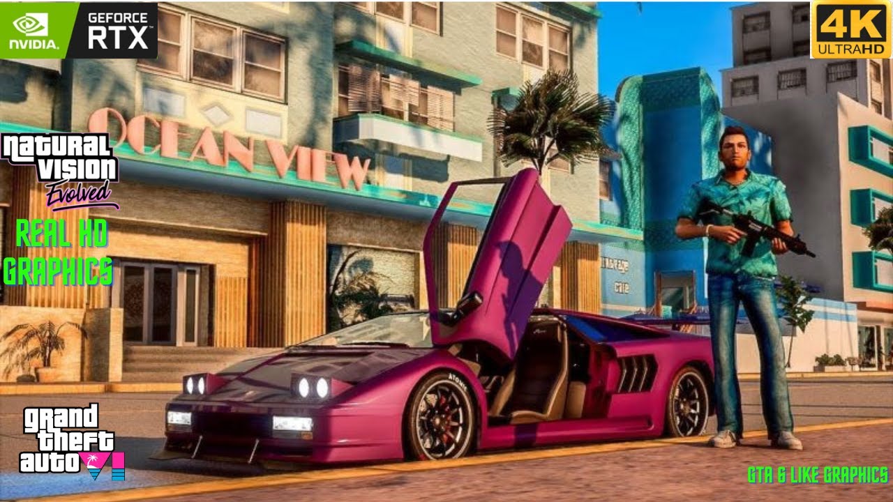 GTA 5-Vice City (Vice Cry Remastered) MOD | NVE Graphic Mods - YouTube