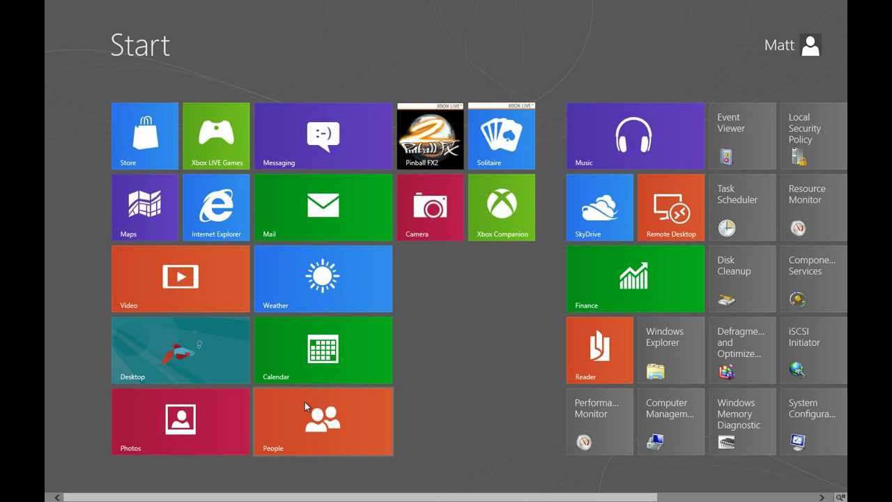 Windows 8 x64 Consumer Preview - Start Menu, Tile Apps, App control (NO ...