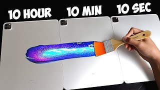 Customizing An iPad In 10 Hours, 1 Hour, 10 Minutes, 1 Minute & 10 Seconds - Challenge | ZHC