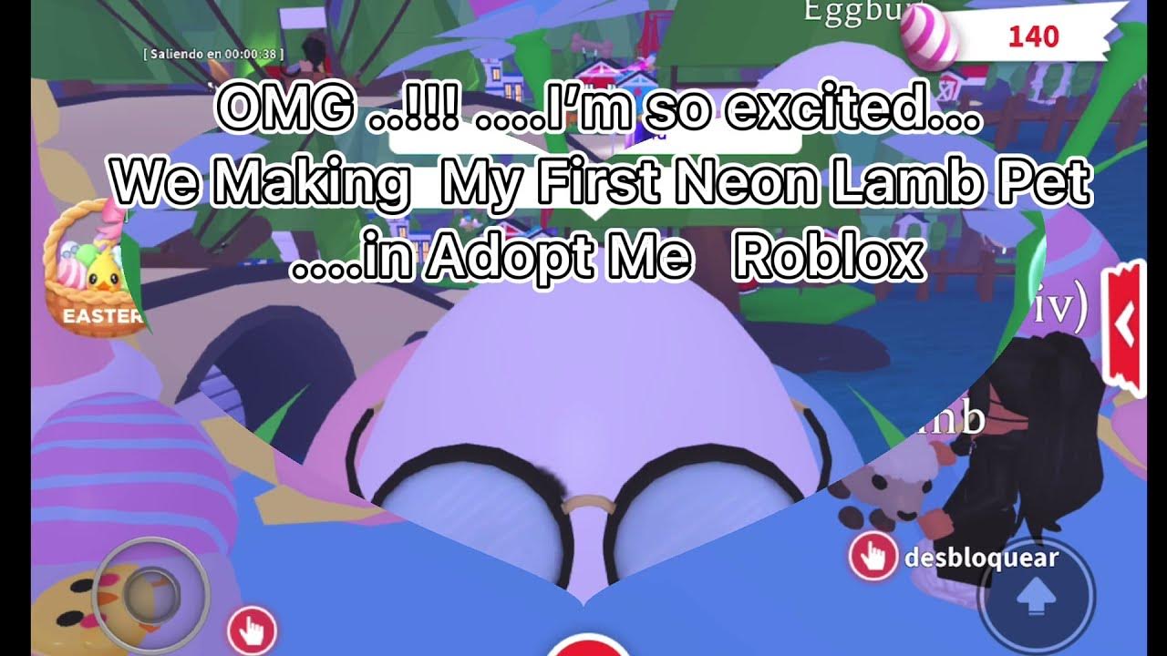 Cute’’ Making my first Neon Lamb pet ......in Adopt Me .... Roblox ...