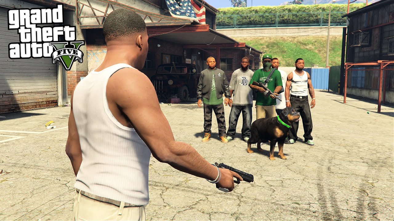 FRANKLIN GOES TO SAVE CHOP THE DOG FROM LAMAR in GTA 5!!! (GTA 5 Mods ...