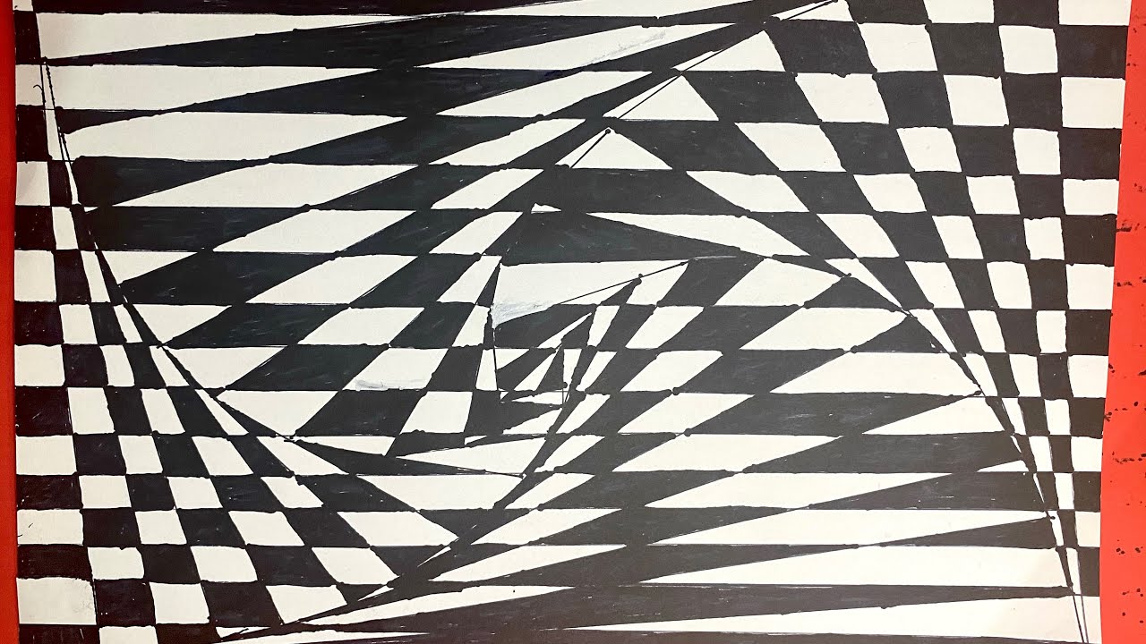 How to draw simple optical illusion // optical illusion drawing - YouTube