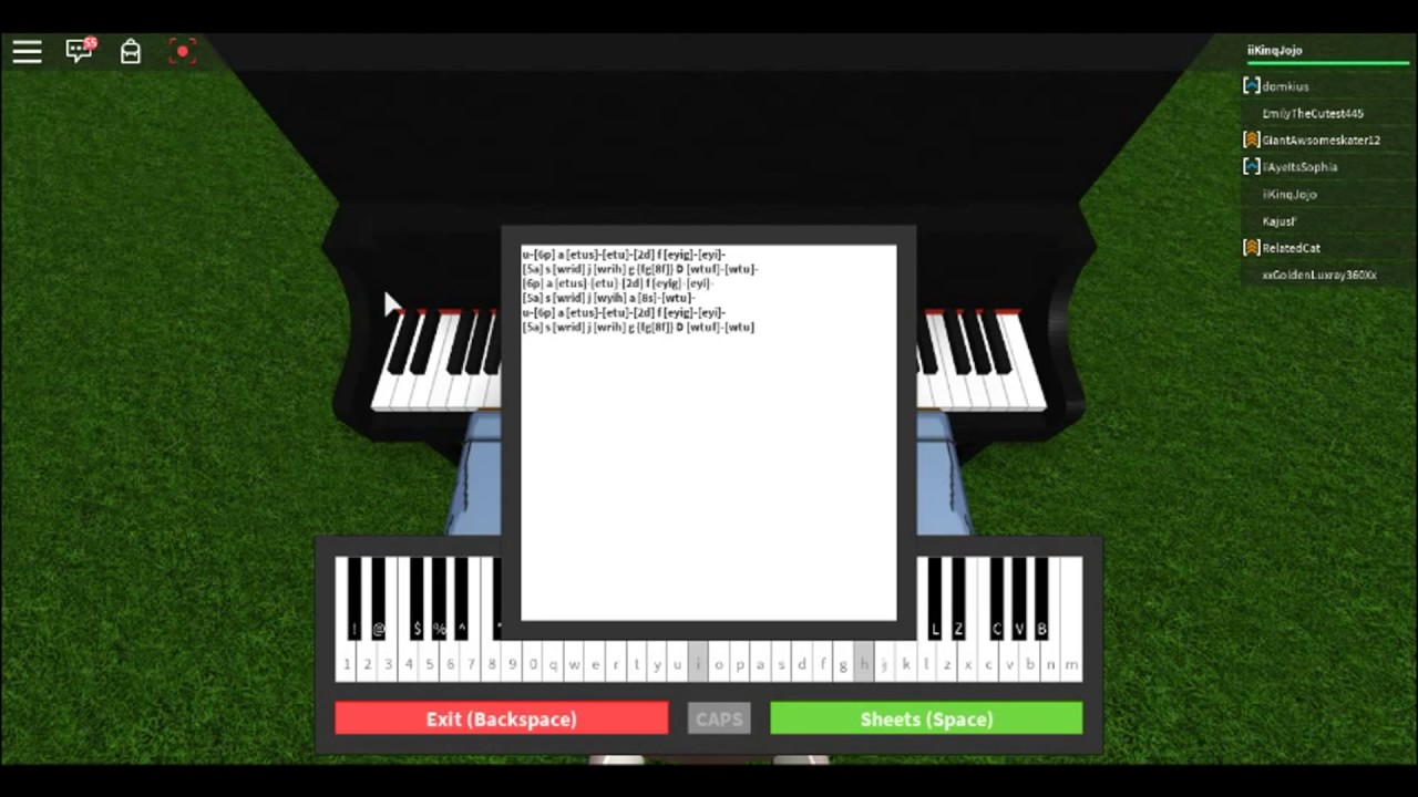 Roblox Piano Sheets Tutorial