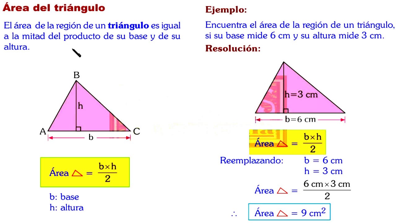 Formula Para Calcular Area Y Perimetro De Un Triangulo Rectangulo ...