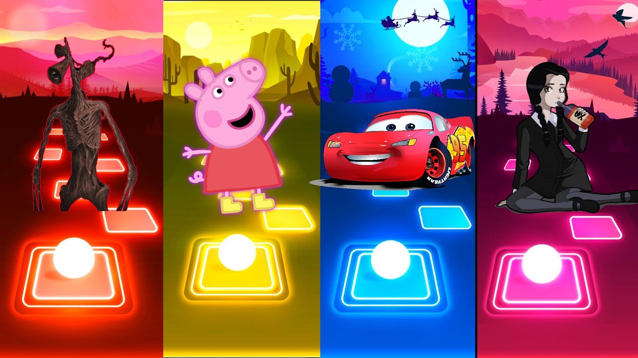 Siren Head vs Peppa Pig vs Lightning Mcqueen vs Wednesday Addams ...