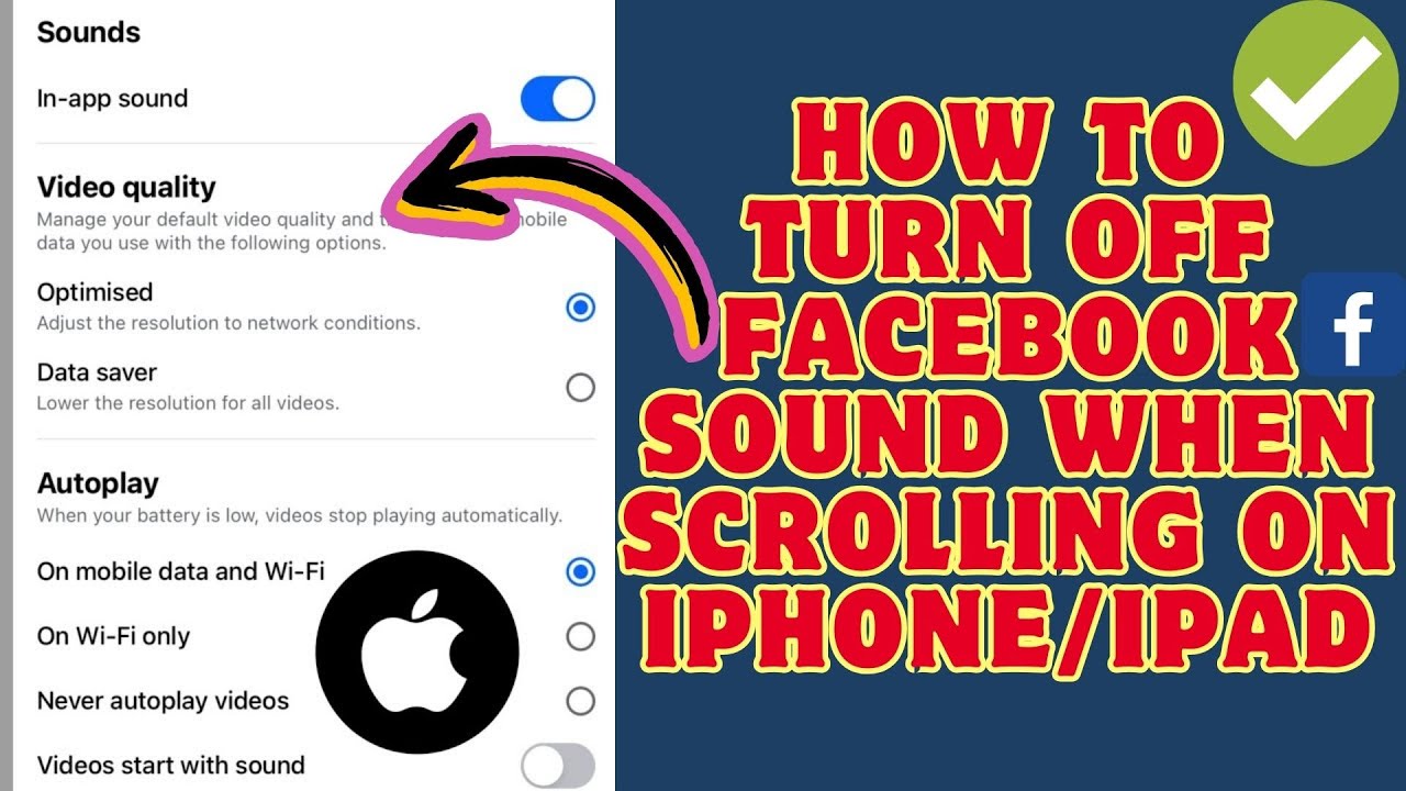 How To TURN OFF Facebook Sound When Scrolling On iPhone/iPad | 2024 ...