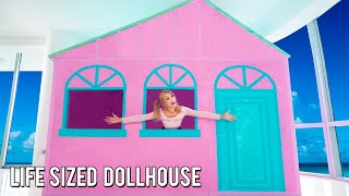 I Lived In A Life Sized Dollhouse For 24 Hours Challenge!