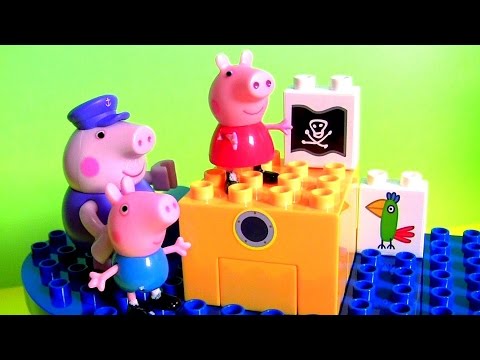 Grandpa Pig's Boat Construction Blocks Nickelodeon Peppa Pig Kids Toys Barco Del Abuelo Cerdito