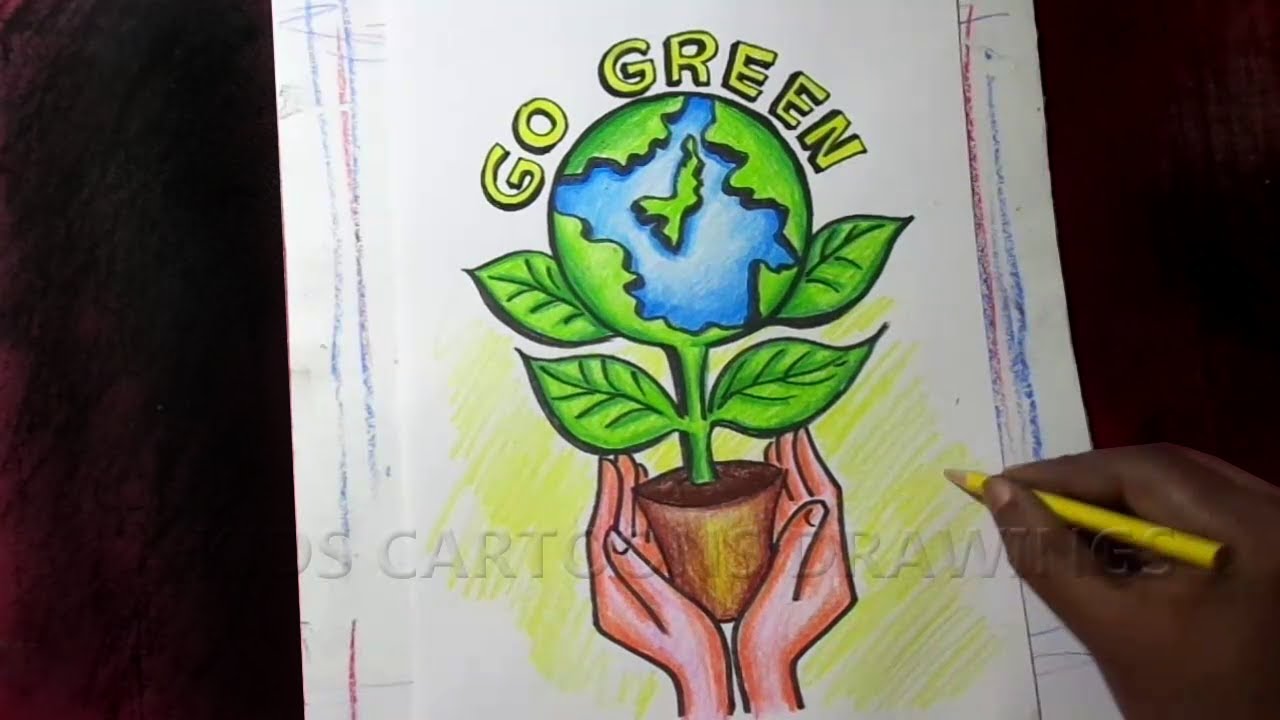 How to Draw World Environment Day Poster Drawing Step by Step - YouTube