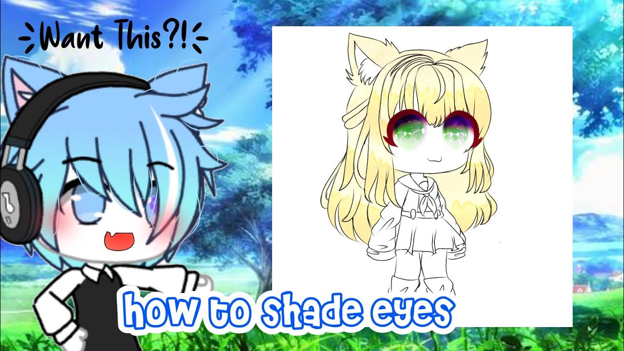 How to shade eyes Gacha life tutorial - YouTube