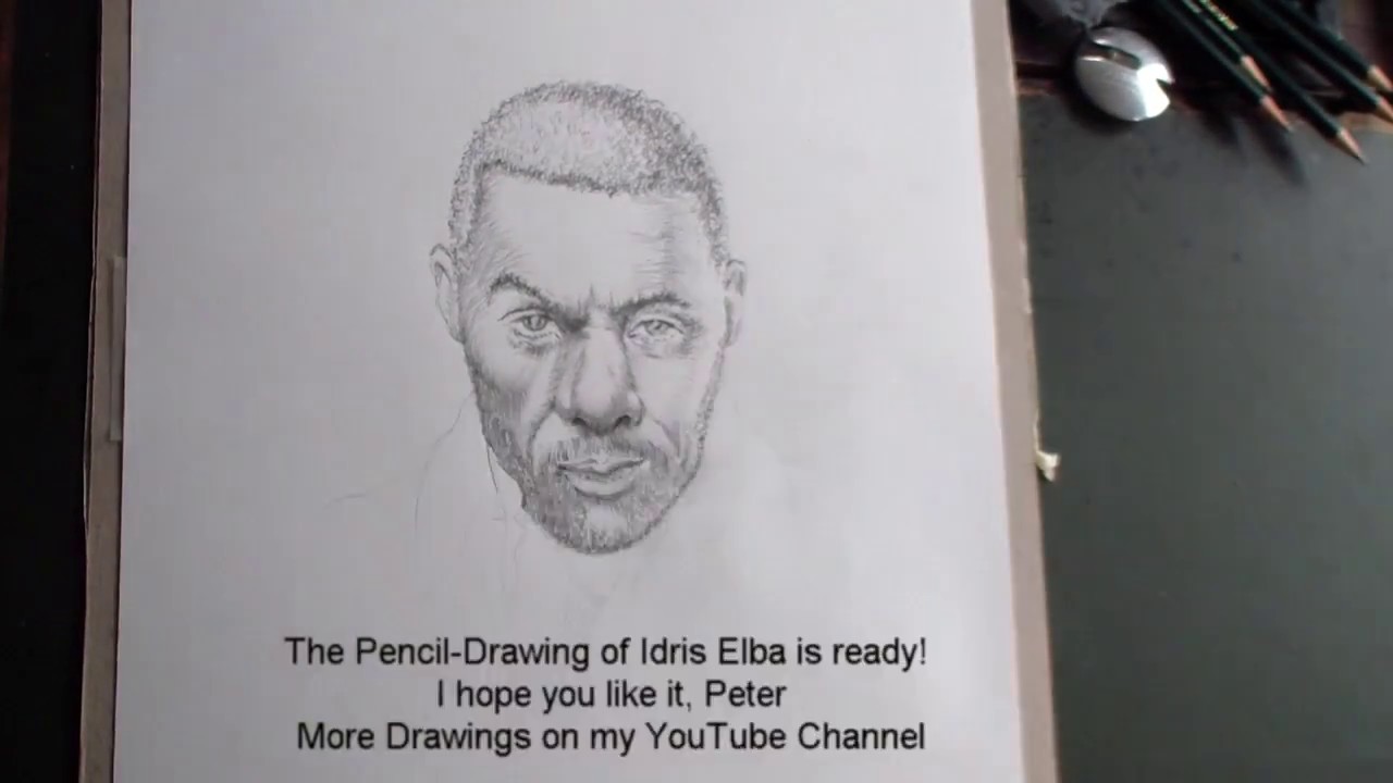 Idris Elba drawing with Faber Castell Pencils by Peter Schunk Weinheim ...