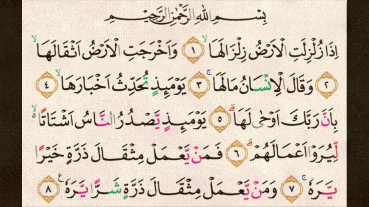 Surat Zalzalah