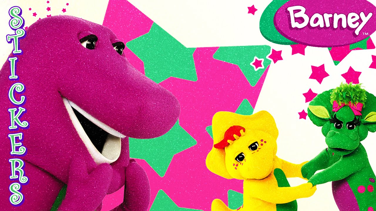 BARNEY AND FRIENDS || ACTION FIGURE STICKERS - YouTube