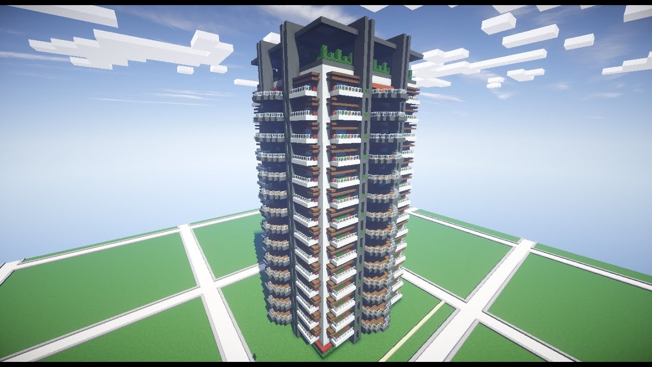 How to Build an Apartment Complex in Minecraft - Part 1 - YouTube