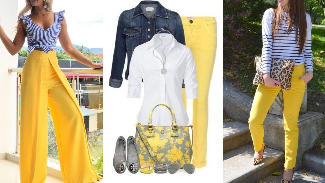 Introducir 47+ imagen outfit con pantalon amarillo