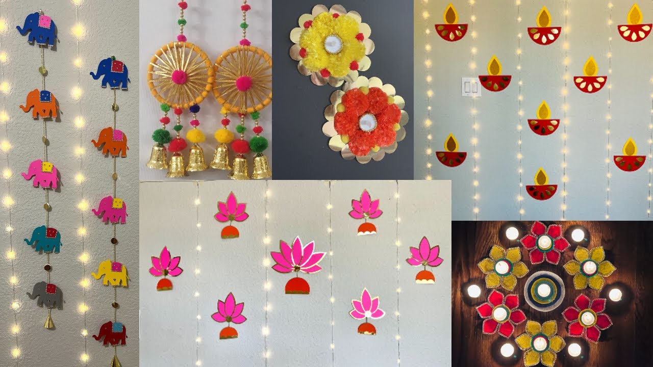 DIY - 6 DIWALI DECOR IDEAS || EASY & QUICK DIWALI DECORATION IDEAS ...